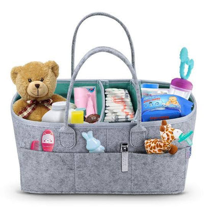 👶🏻 Foldable Travel Felt Storage Bag Baby Diaper Caddy Organizer 👶🏻