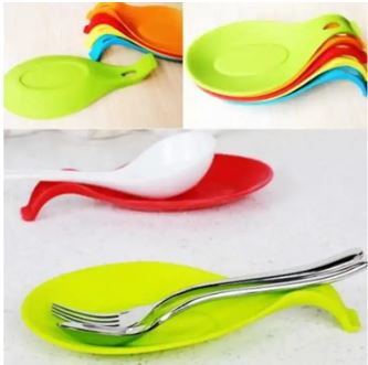 Spoon Holders Fork Spatula Rack Shelf Organizer Plastic Spoon Rest Chopsticks Holder Non-slip Spoons Pad -Kitchen Spoon Mat Rest, Spoon Holder for Stove Top, Utensil Rest for Kitchen Counter