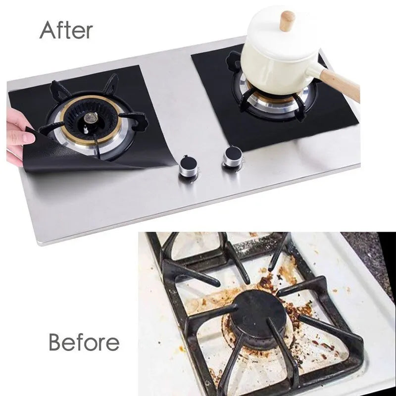 Product details of 4 Piece Gas Stove Protector Cooker Lid Liner Cleaning Pad For Kitchen Cookware Accessories Pieces Reusable Boiler Hood Protectiv