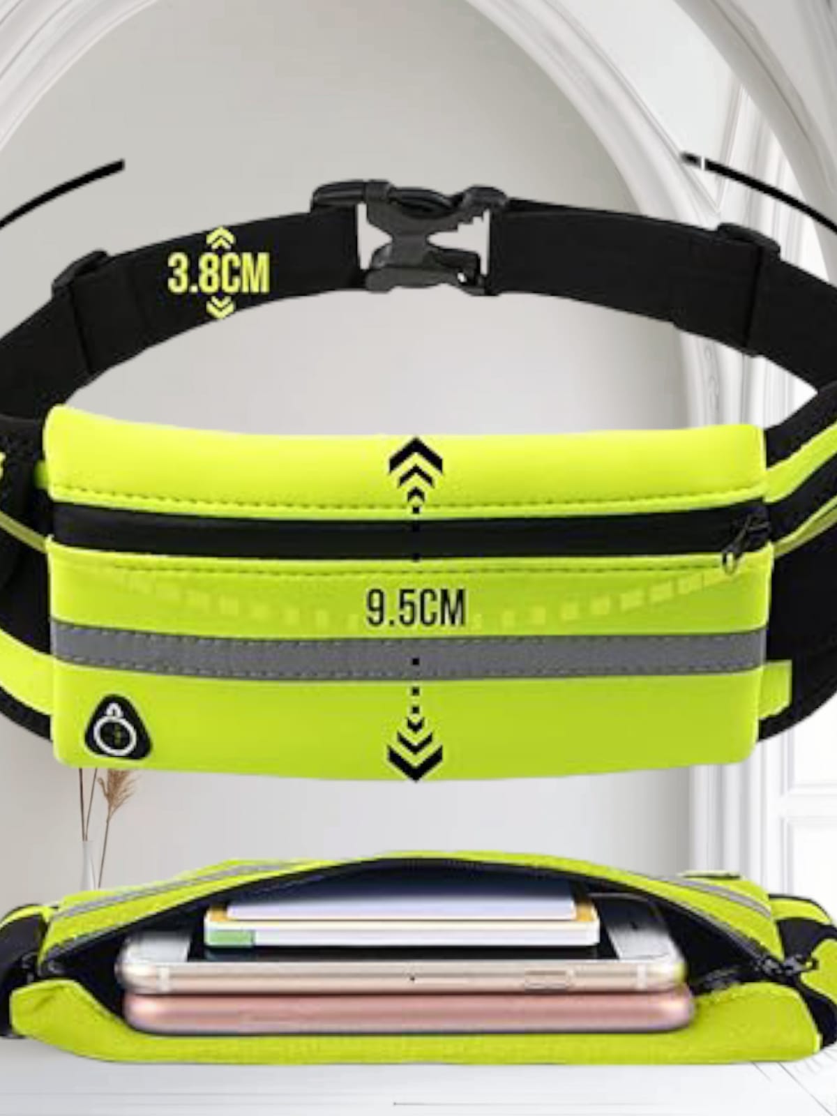 Running Fanny Pack - Slim, Sporty Waist Belt Bag with Phone Holder, Ideal for Runners - Comfortable and Stylish Running Belt for Men and Women