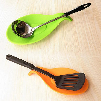 Spoon Holders Fork Spatula Rack Shelf Organizer Plastic Spoon Rest Chopsticks Holder Non-slip Spoons Pad -Kitchen Spoon Mat Rest, Spoon Holder for Stove Top, Utensil Rest for Kitchen Counter