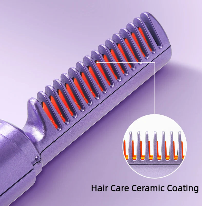 Travel Comb Cordless Rechargeable Hair Straightener