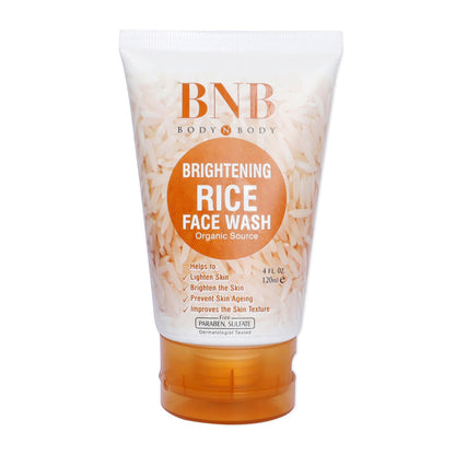 BNB Rice Brightening Glow Kit Rice Face Wash Powder Mask Scrub 3in1